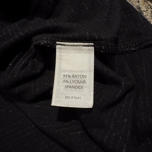 J Jill Womens Tunic Top Wearever 3/4 Sleeve Boatneck Stripe Black Size Small KQ - Picture 4 of 6